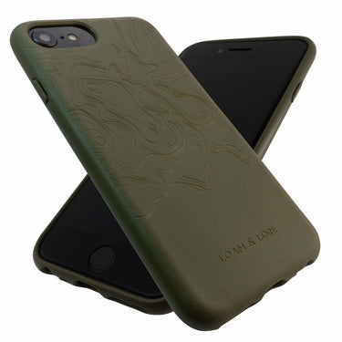 Eco Phone Case | iPhone SE 2020, iPhone 6, iPhone 7, iPhone 8 Compostable Case | Moss Green - Loam & Lore